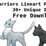 Warriors Lineart Pack 4 - FREE TO USE!