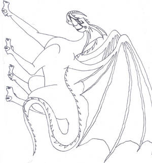 outlined dragon