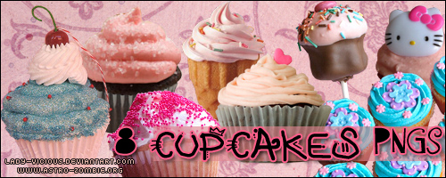 8 Cupcakes PNG