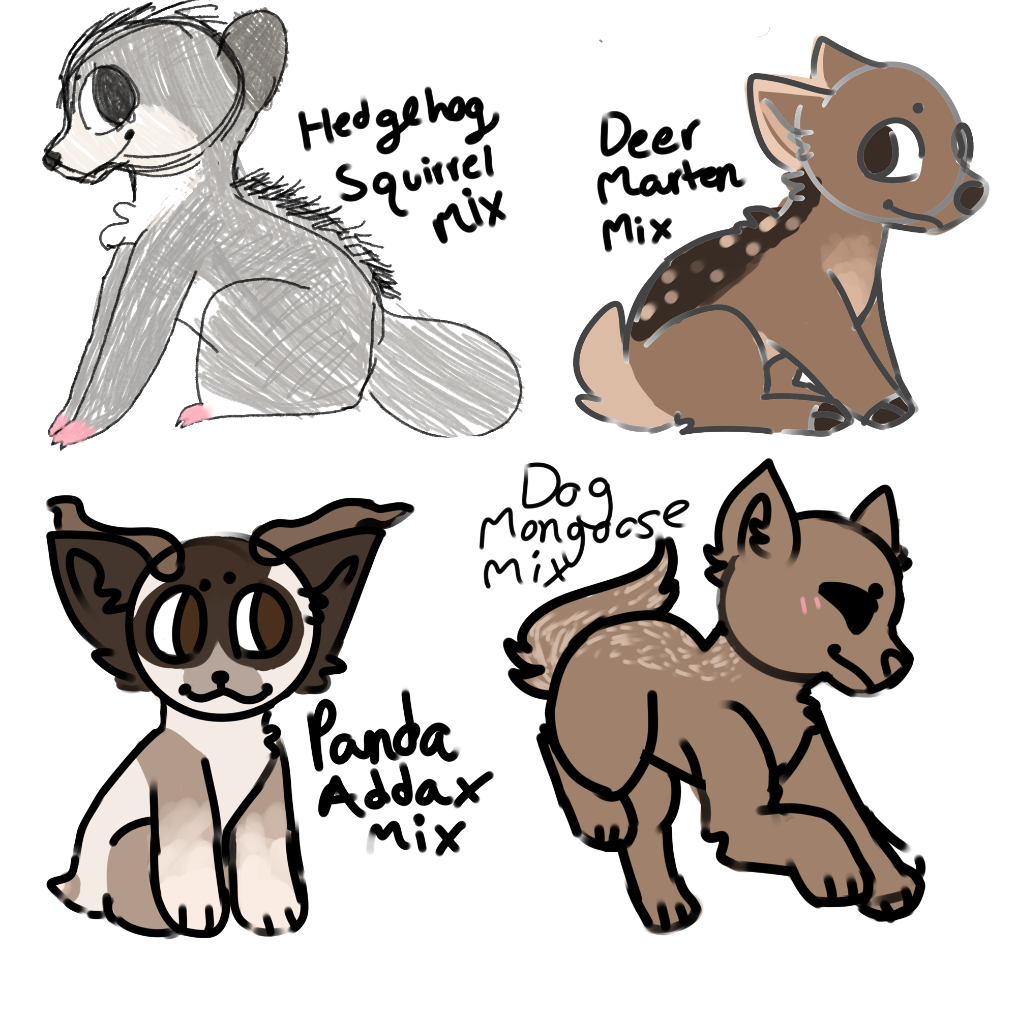 Animal Hybrids by Sunflowerdoggo on DeviantArt