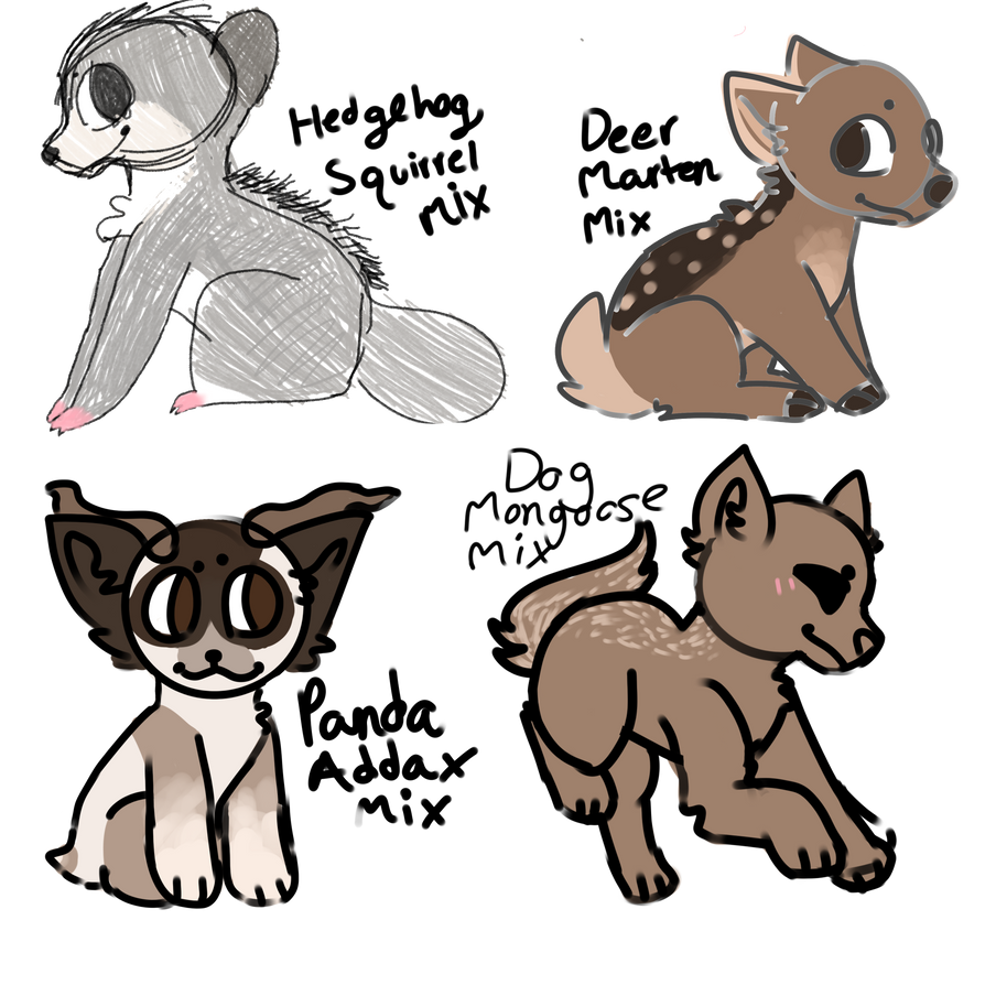 Animal Hybrids by Sunflowerdoggo on DeviantArt