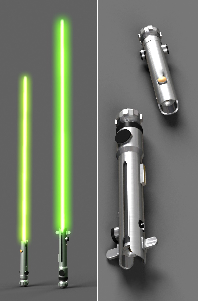 Models of Ahsoka's Lightsabers by denisogloblin on DeviantArt