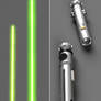 Models of Ahsoka's Lightsabers