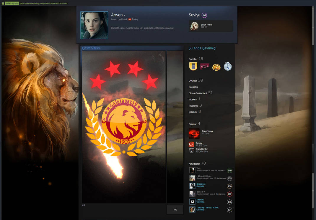 animated galatasaray steam profile by