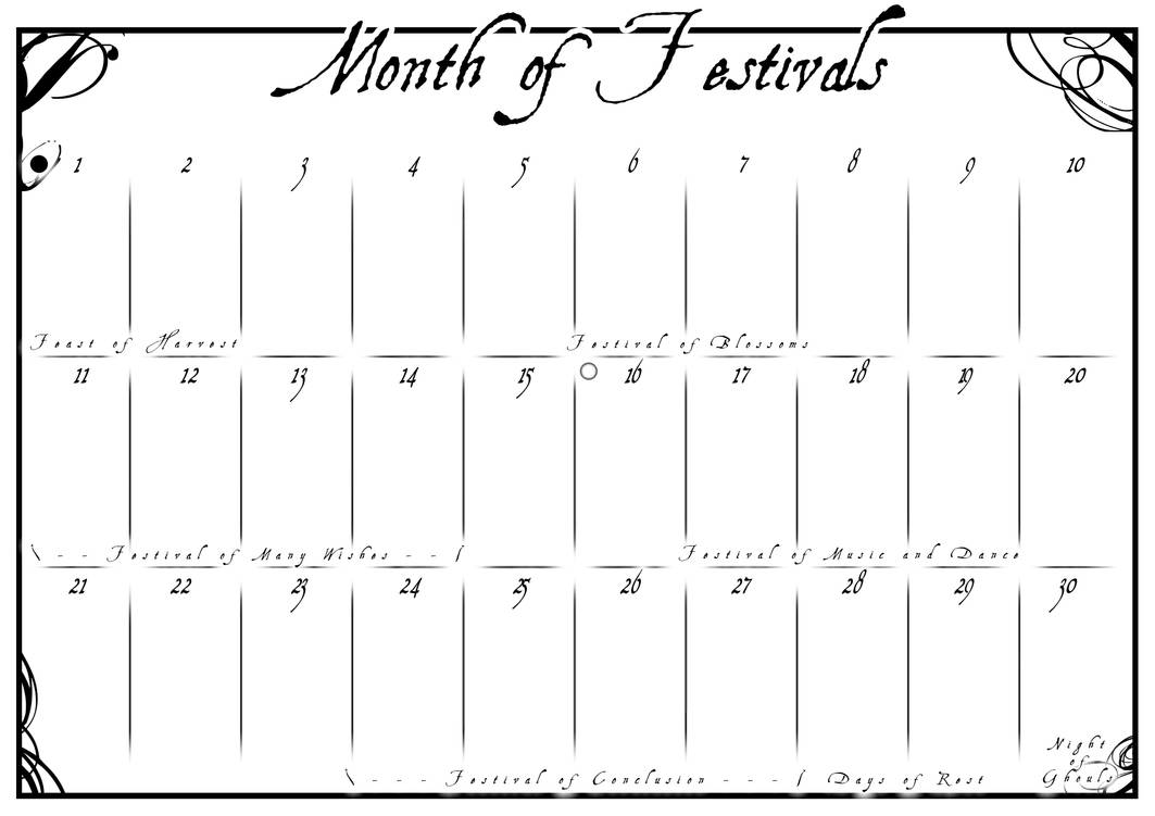 Avalon Calendar by DiseaseofMachinery on DeviantArt