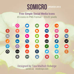 Somicro: 45 Free Social Media Icons