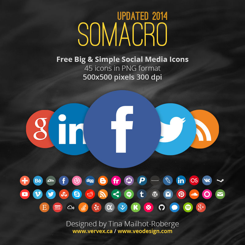Somacro 45 300dpi Social Media Icons By Vervex On Deviantart