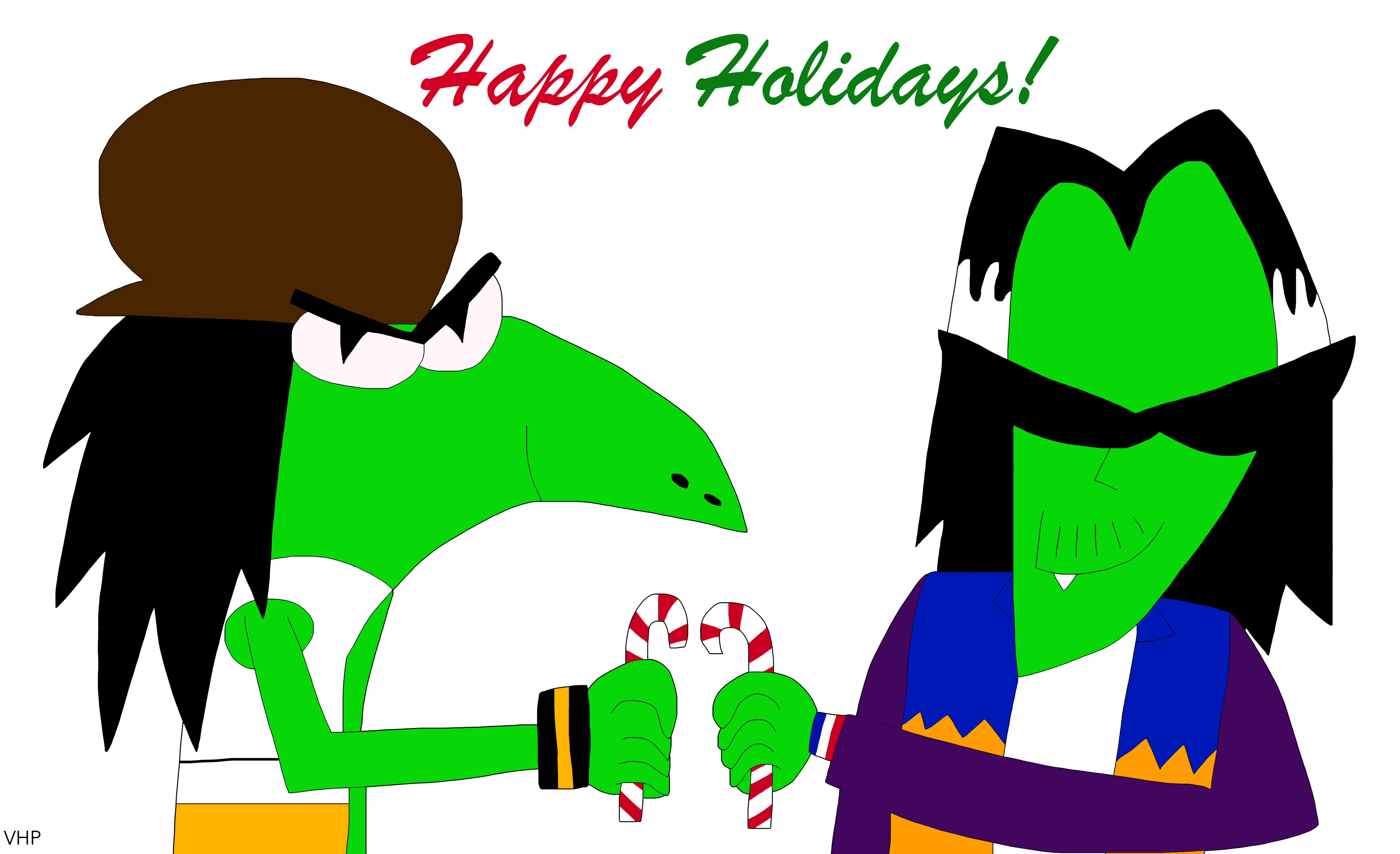 Ace and Snake with candy canes by VapinHotPink on DeviantArt