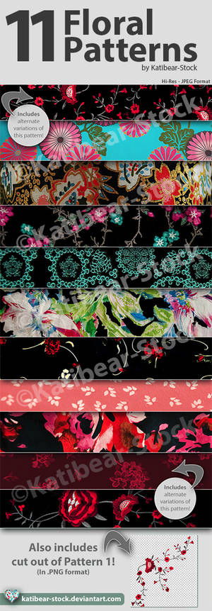 Katibear-Stock Floral Pattern Pack V2