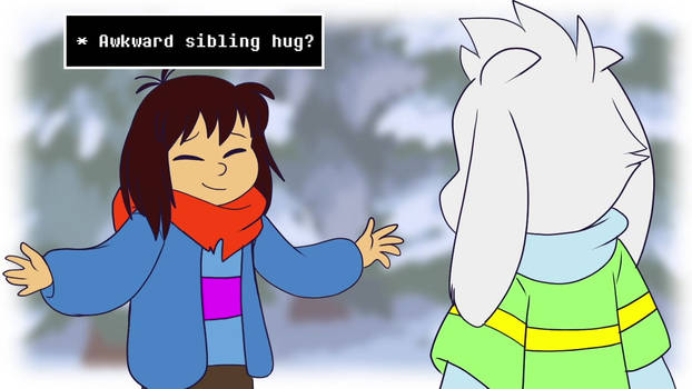 Awkward Sibling Hug