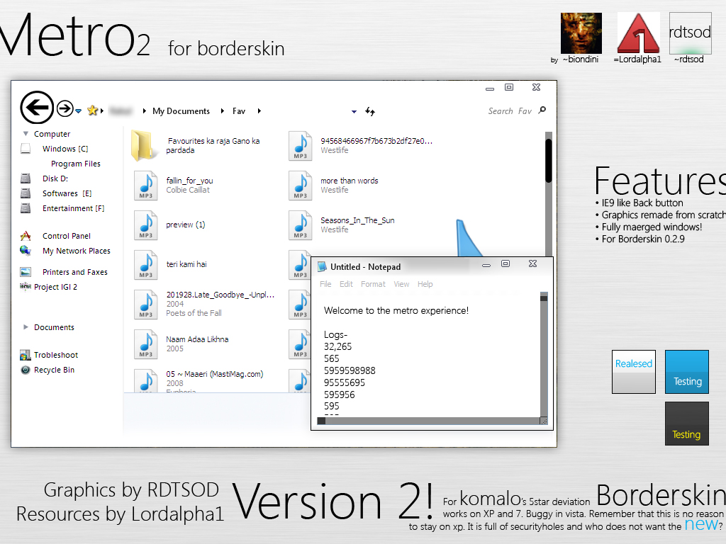 Windows 8 Metro Borderskin XP