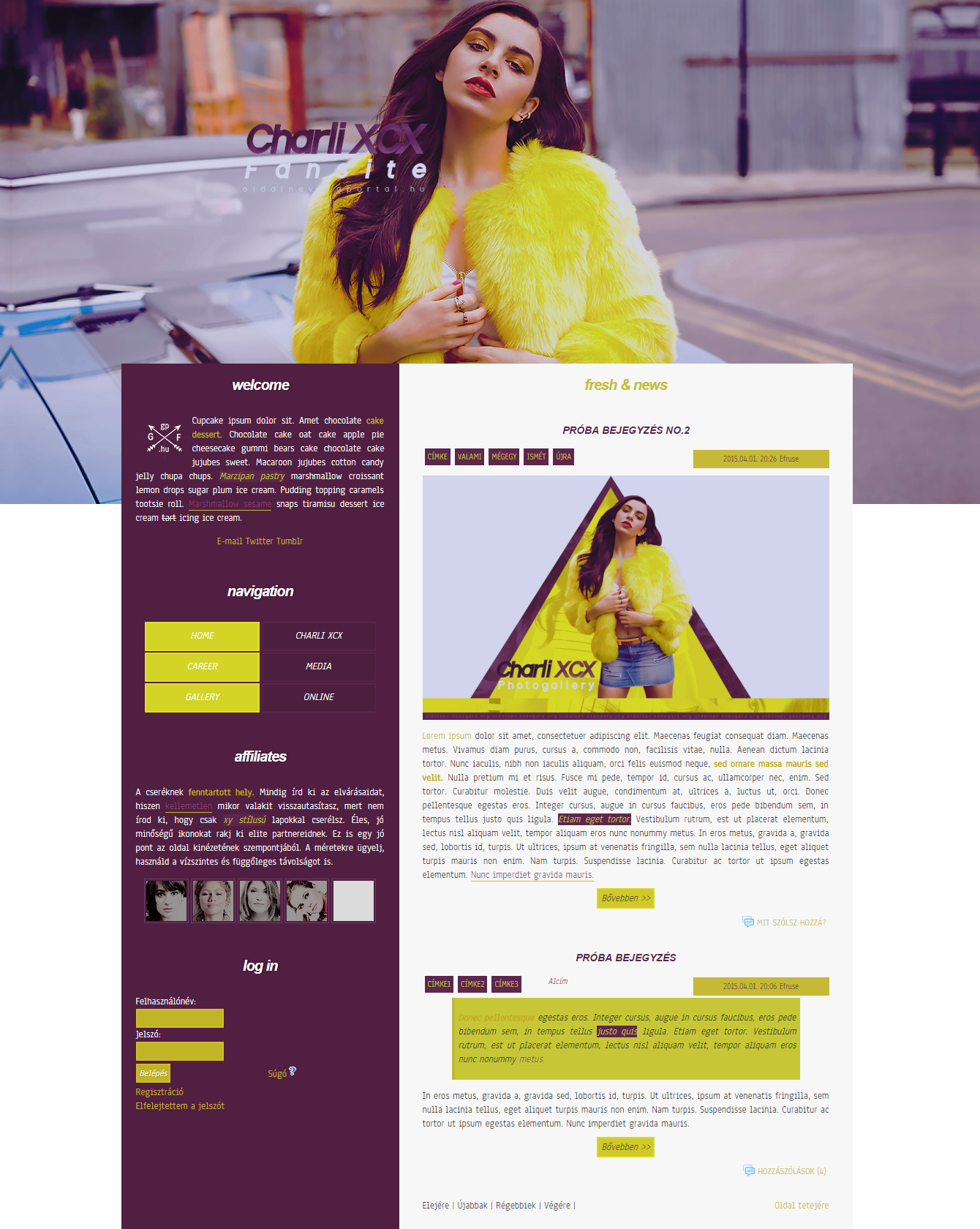 Free GPortal fansite them with Charli XCX by Efruse on DeviantArt