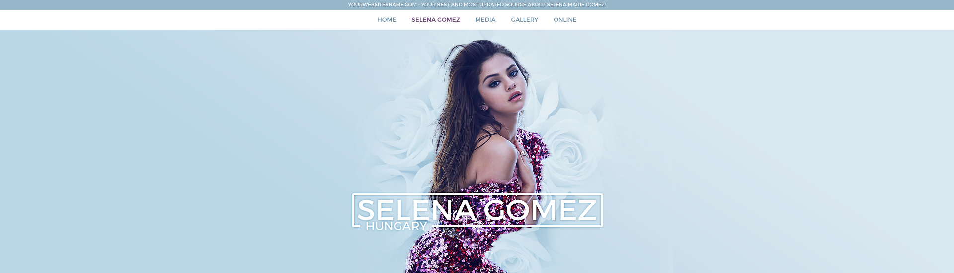 Selena Gomez PSD header