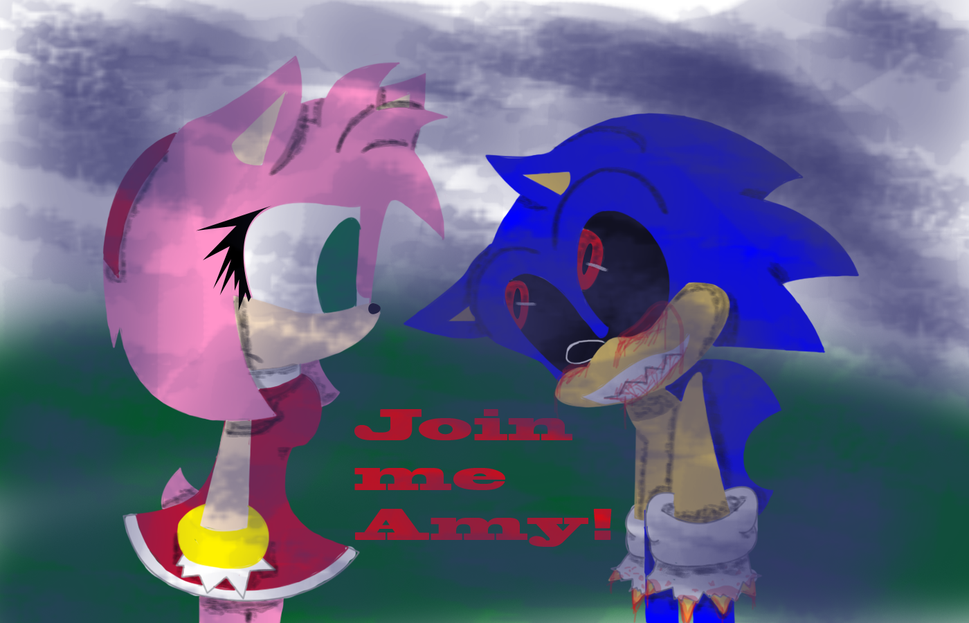 Sonic.EXE and Amy Rose on Sonamy-EXE-fans - DeviantArt