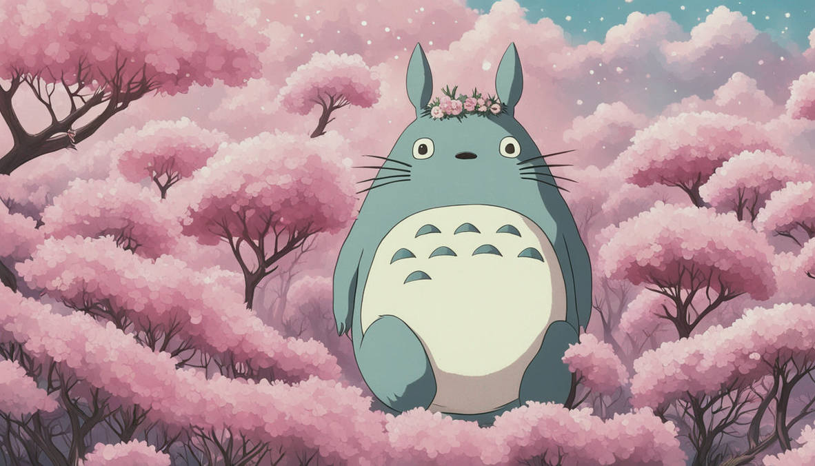 Totoro Roses Totoro Rosa Pastel by fgalaz on DeviantArt