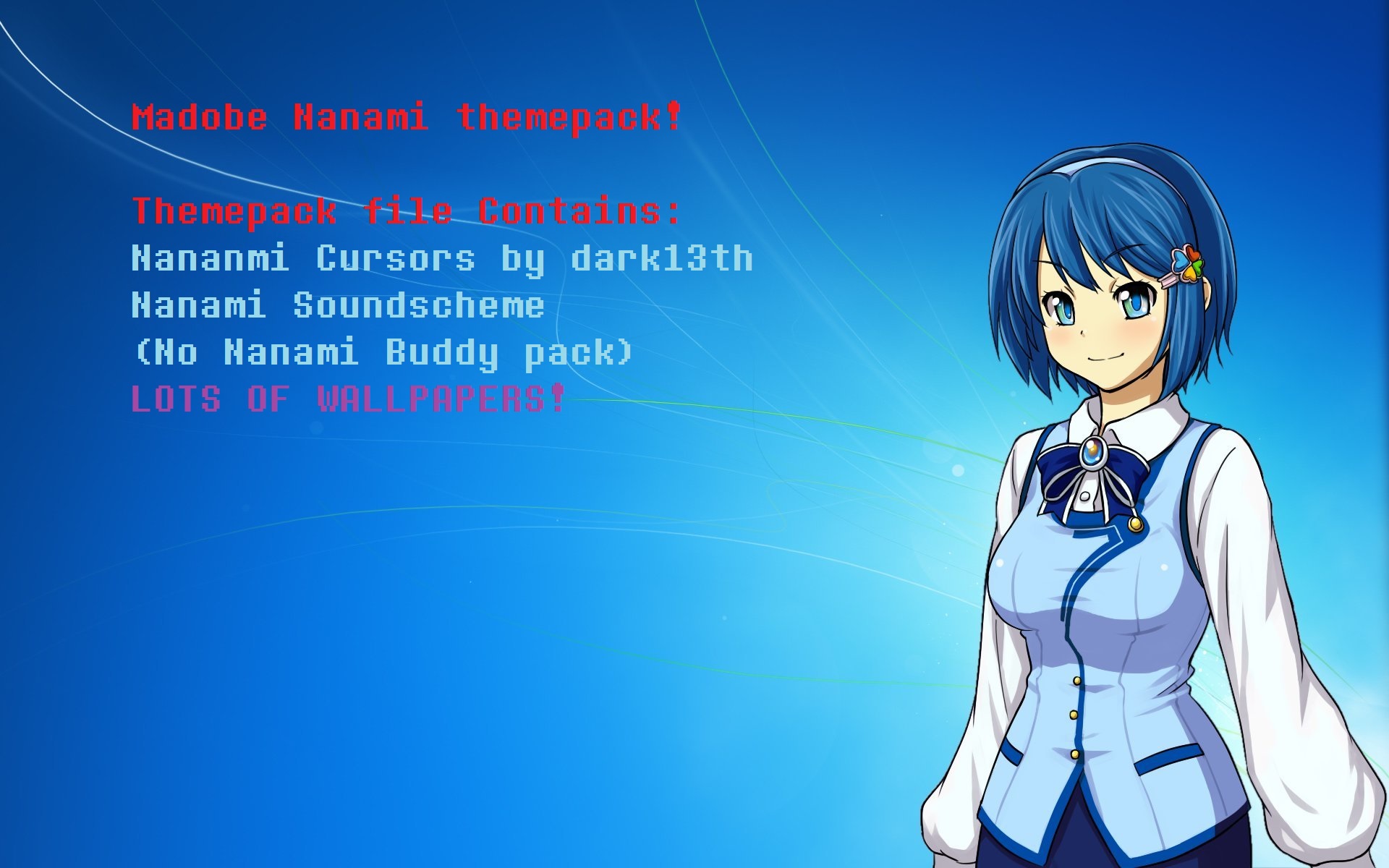 Nanami Madobe / Windows 7 Themepack