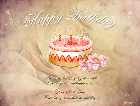 Birthday Day card PSD