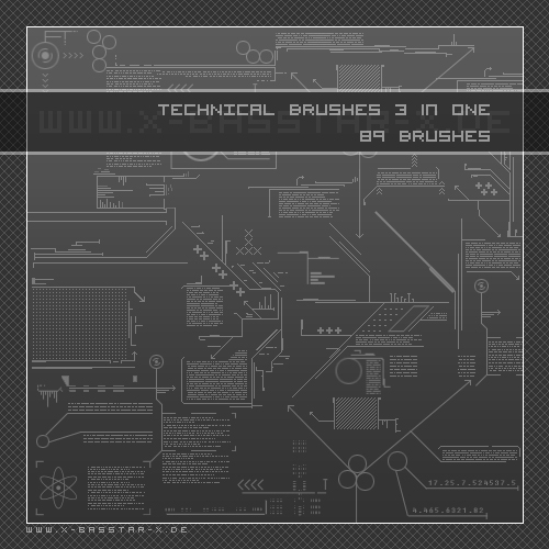Technical Brushes 3 in one 89x