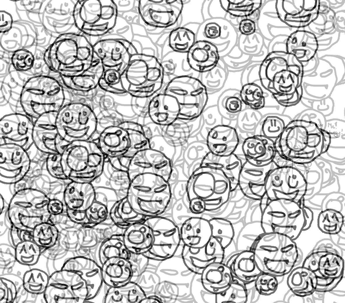 Creepy faces brush by rahah