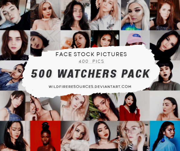 Deviantart Stock Face face stock pack - 500 watchers pack! by wildfireresources on DeviantArt
