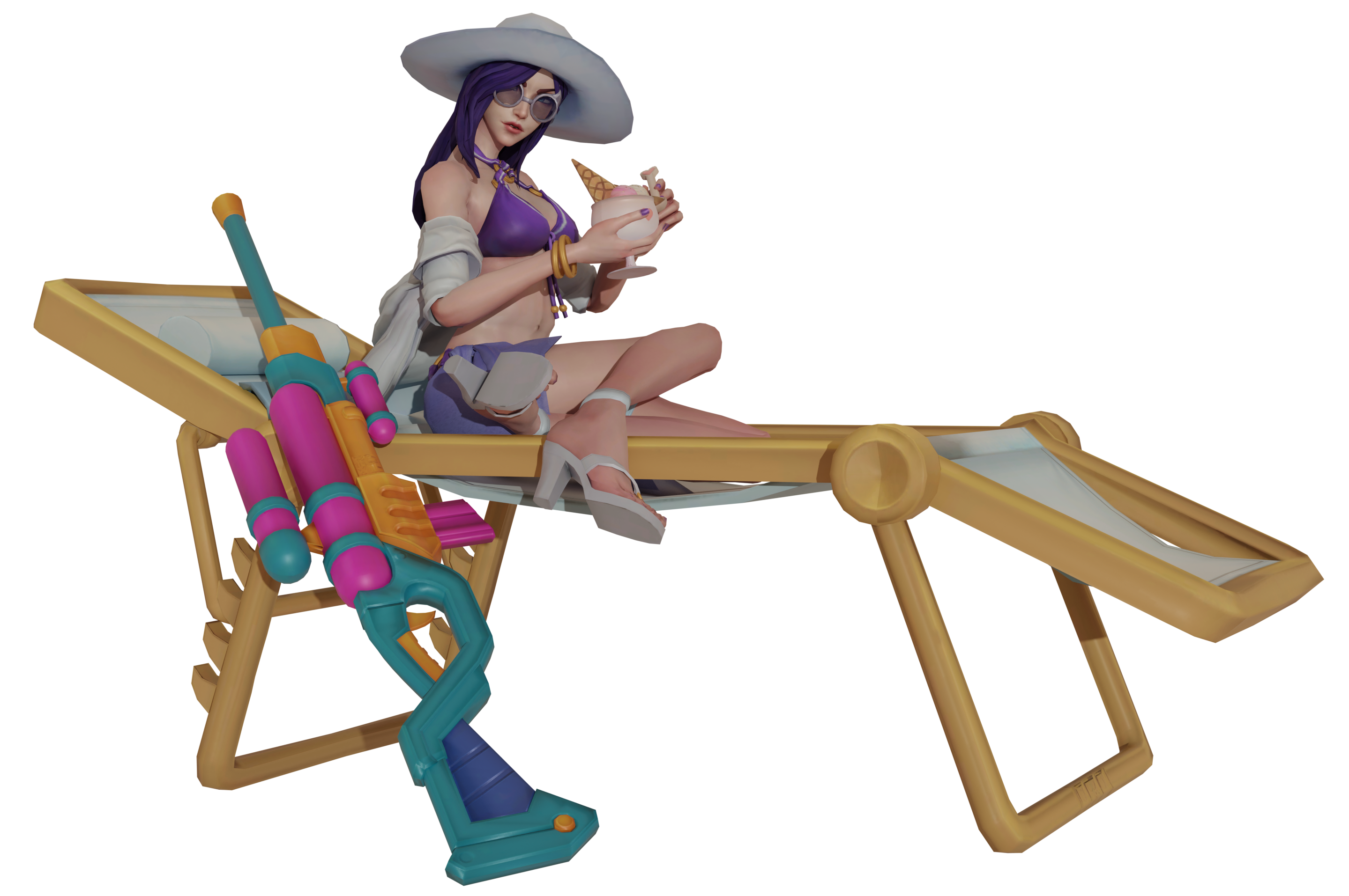 [MMD/FBX] Pool Party Caitlyn Rift ver -DL by N1ghtinGalez on DeviantArt