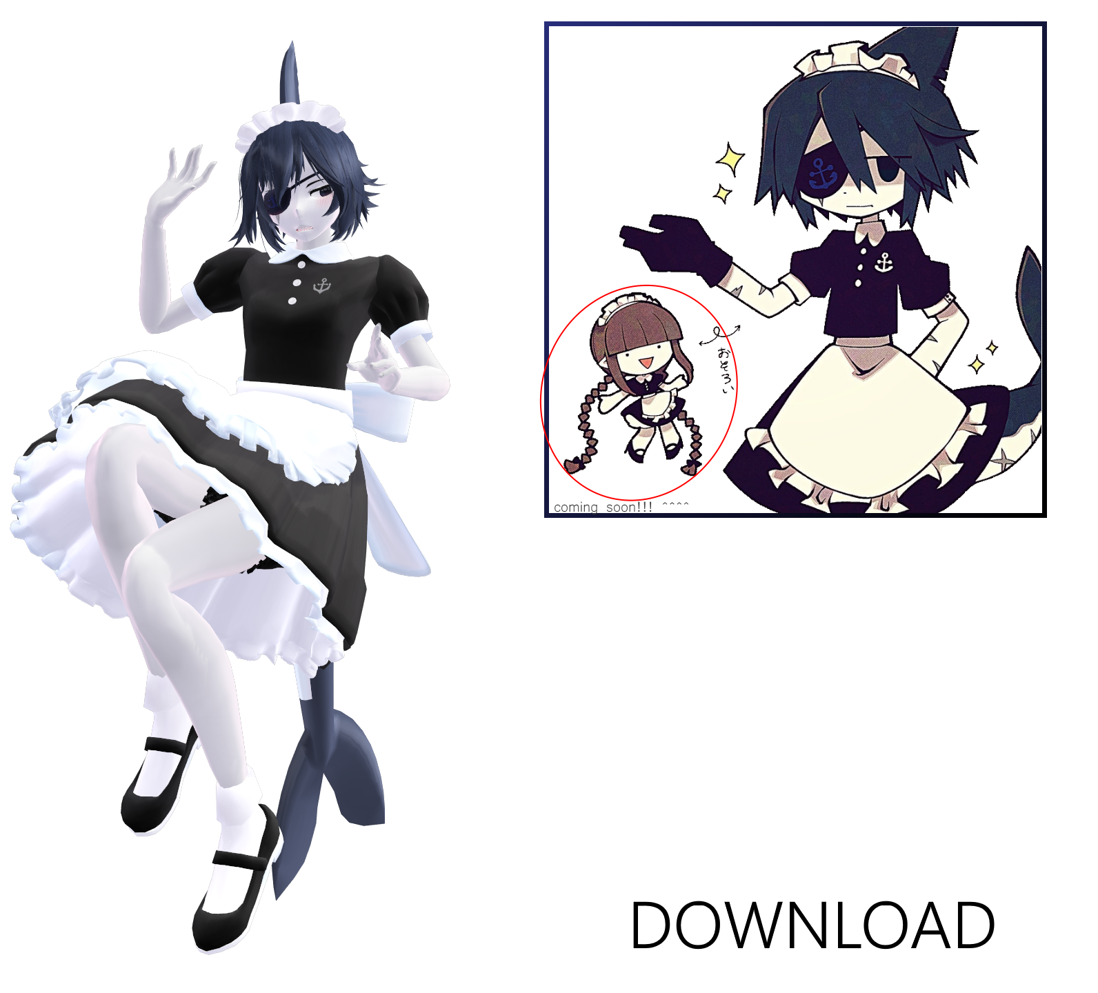 MMD - WATGBS - MAID SAMEKICHI *DL* by LetAikoSellUGeico on DeviantArt