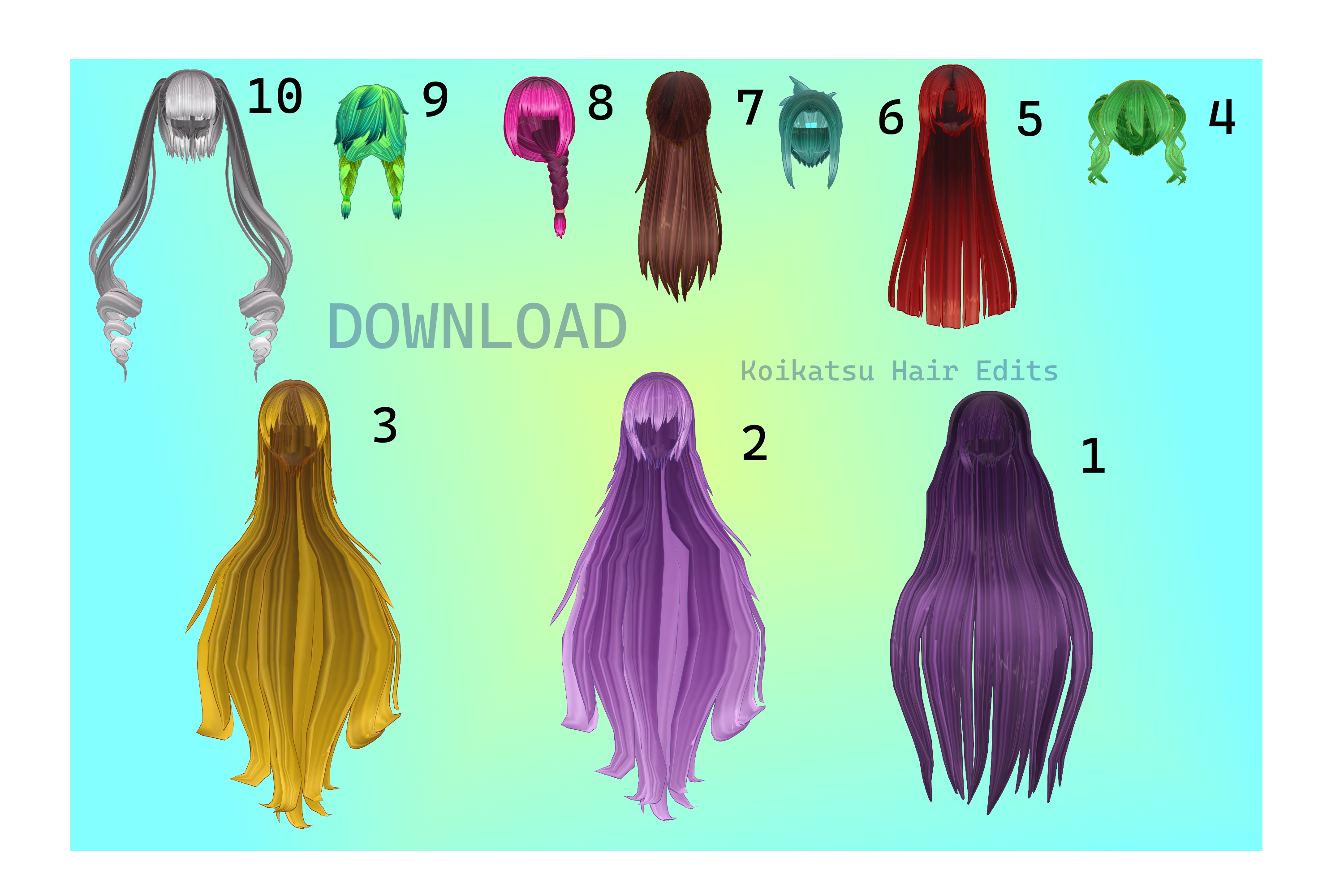 MMD - Hair Edits *DL* by LetAikoSellUGeico on DeviantArt