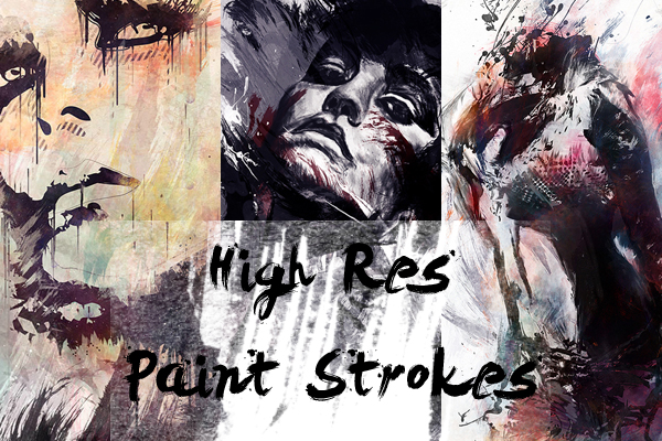 HighRes Paint Strokes: Set III