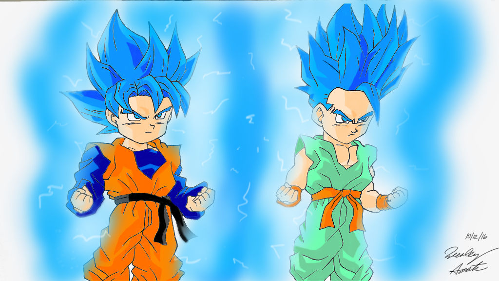 Goten And Trunks Super Saiyan Blue by MLGArtWarrior on DeviantArt
