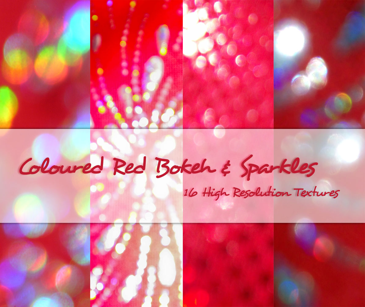 Coloured Red Bokeh + Sparkles