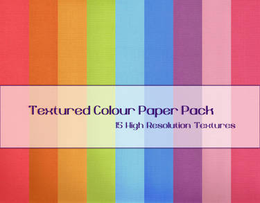 Textured Colour Paper Pack