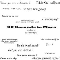 30 Seconds 2 Mars lyrics brush