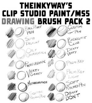 TheInkyWay's Clip Studio Paint Brush Pack 2
