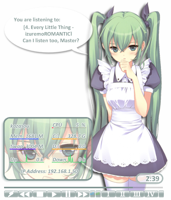 Hatsune Miku 4 Rainmeter