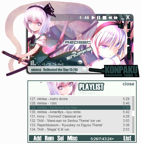 Konpaku Youmu 2 Winamp