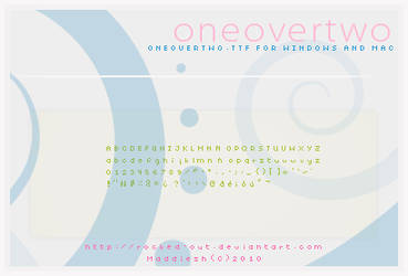 PixelFont: oneovertwo.ttf by oridzuru