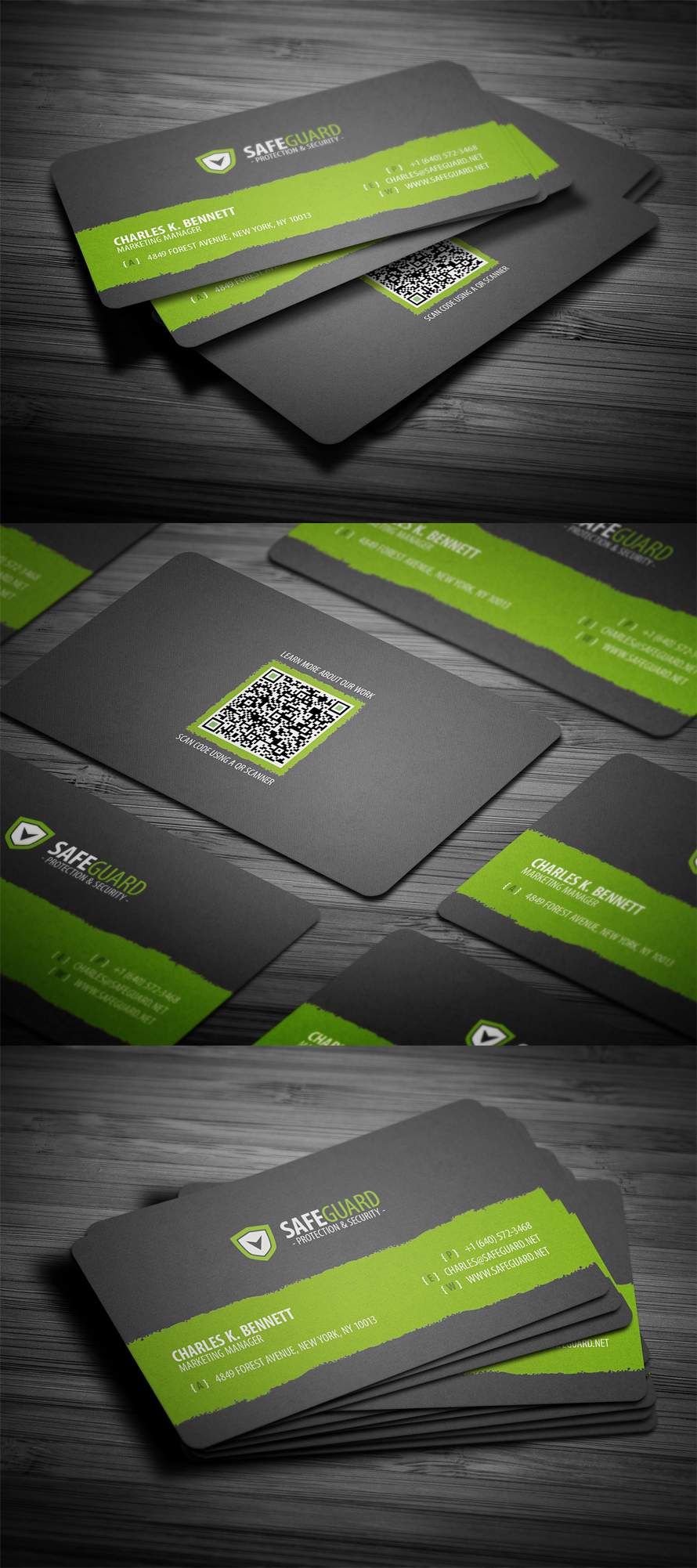 Free Rounded Corporate Business Card by FlowPixel