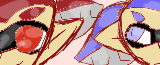 a lil' battle between Red and Blue by NessThePSIBoy on DeviantArt