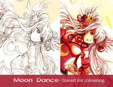 Moon dance-lineart