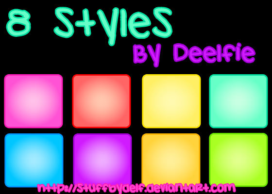Estilos con brillo y trazo by StuffByDelf on DeviantArt