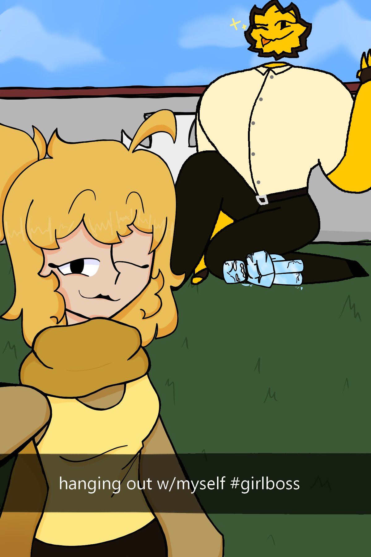 Hanging out with themself (collab) by nana2514 on DeviantArt