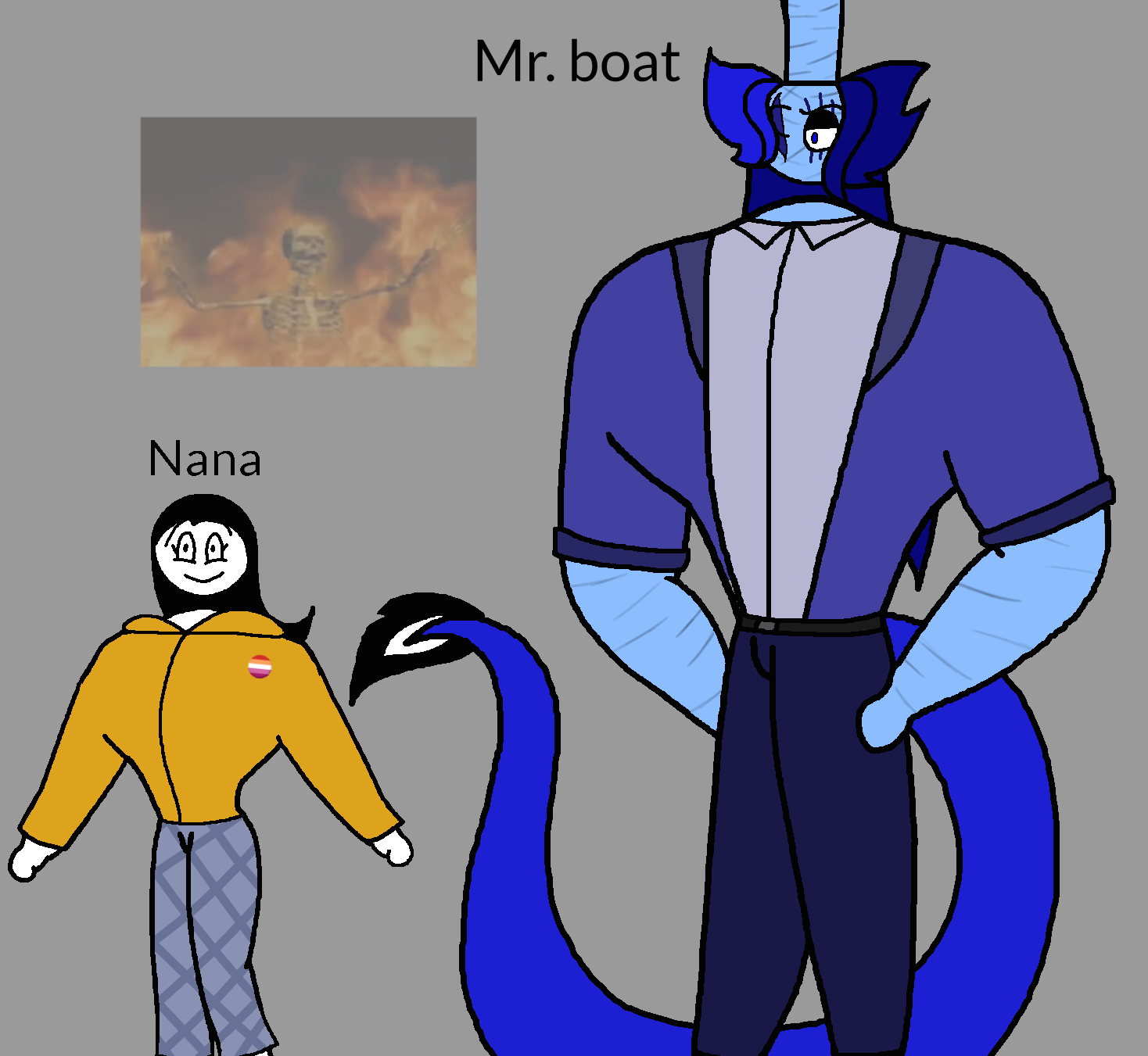 Me and mr.boat in spooky month by nana2514 on DeviantArt