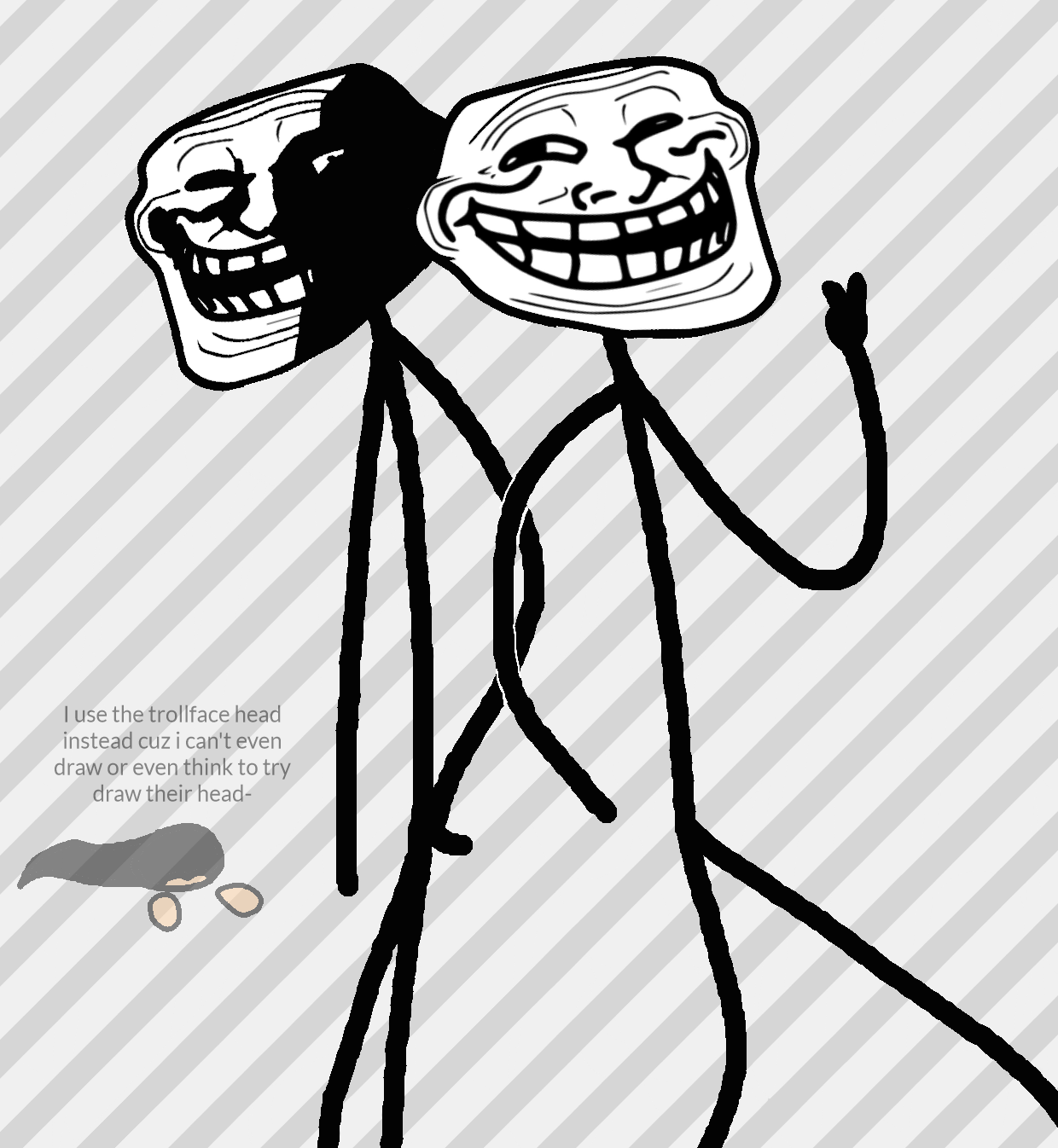 TrollFace - Neutral and Sad by Abbysek on DeviantArt