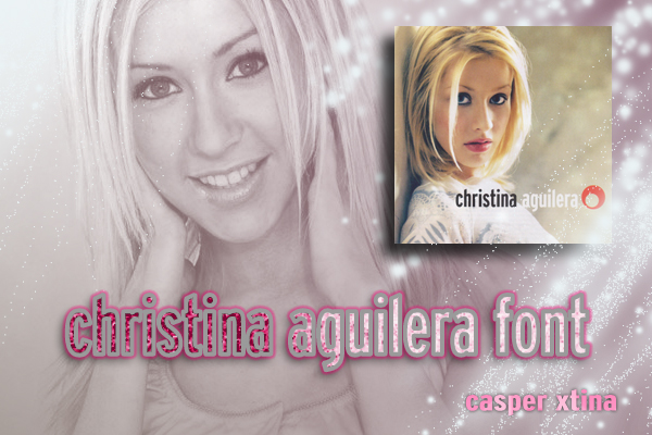 christina aguilera font debut -CX