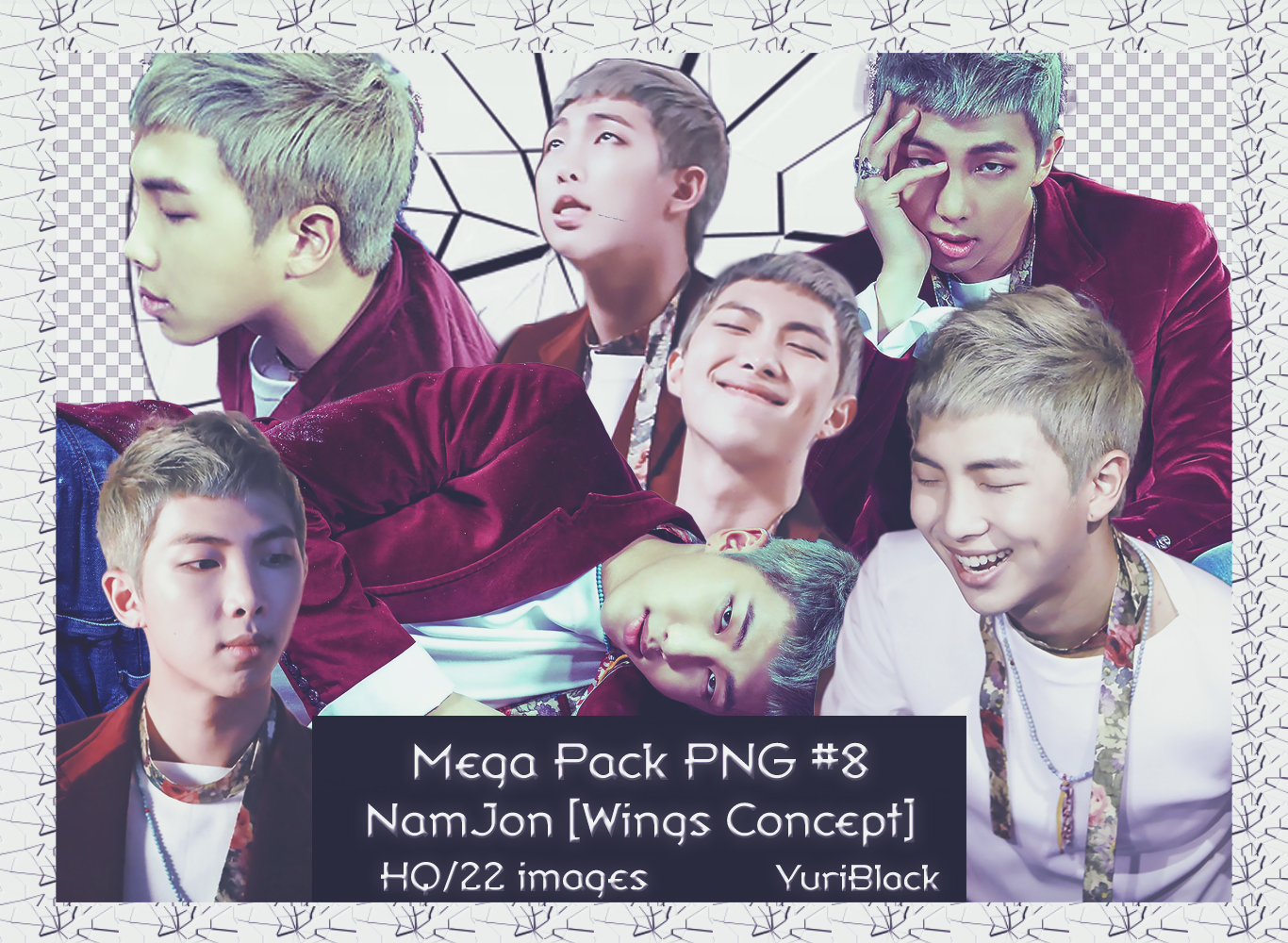 Mega Pack PNG #8 - RapMonster-BTS [Wings Concept]