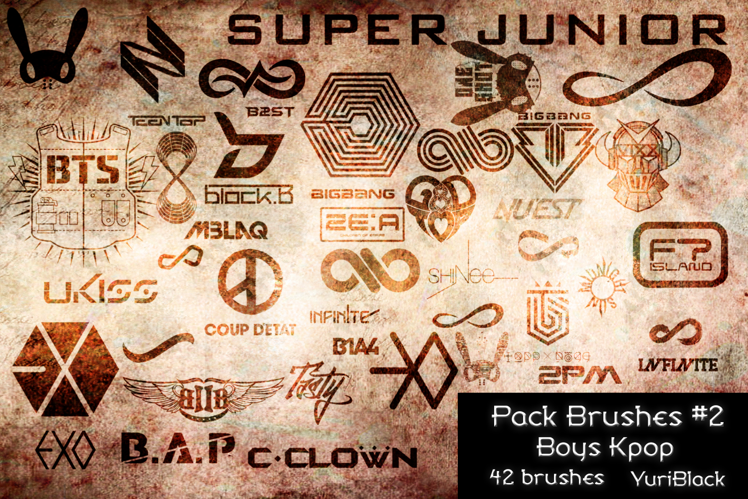 Pack Brushes #2 - Kpop Boys