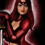 Stacie the Red  swings  her sword