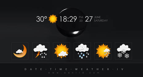 DATE - TIME - WEATHER   ( For Rainmeter )