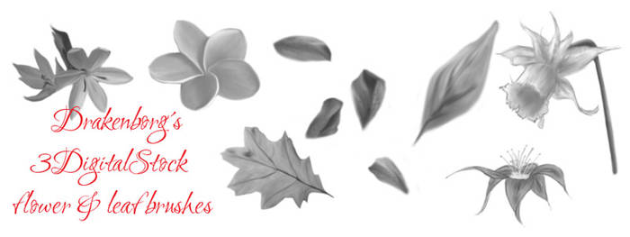 Flower and leaf brush pack
