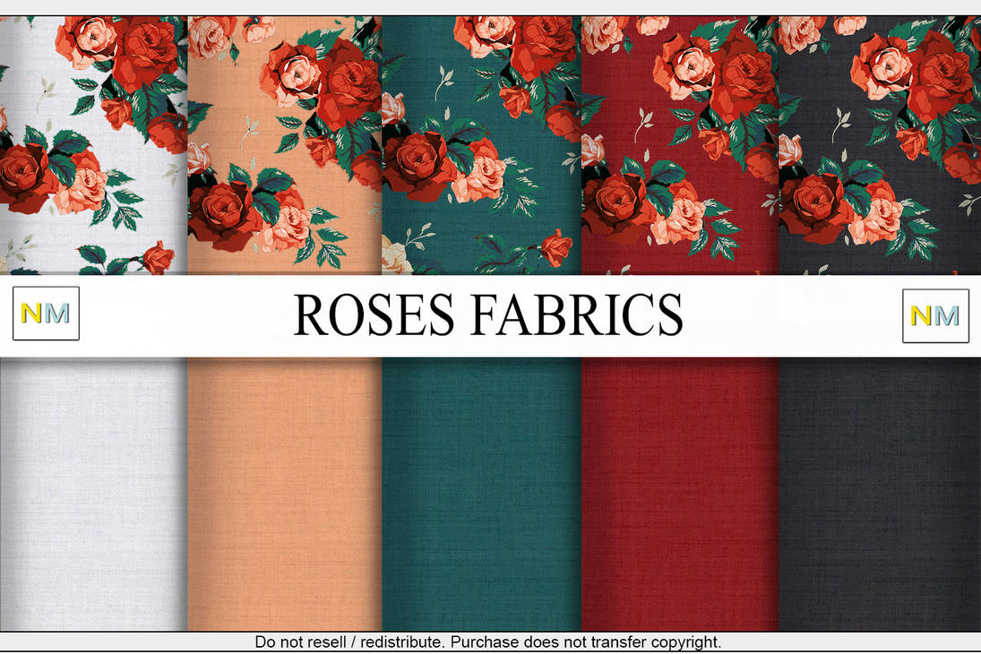 Roses Fabrics 10 Seamless Textures NESSMARKET by Nessija1982 on DeviantArt
